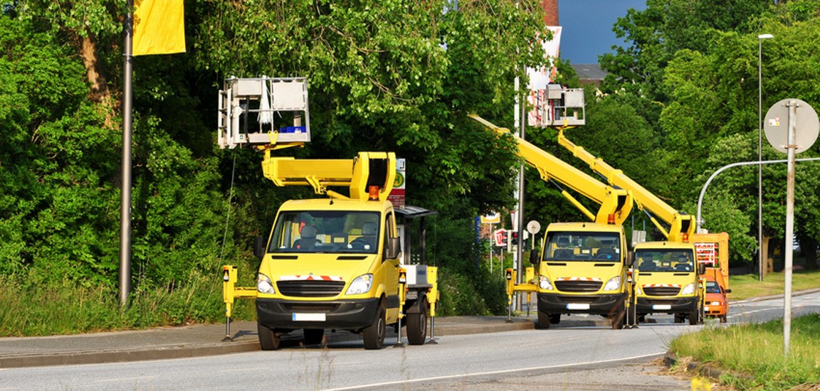 GPS Ortung für Hubbühne